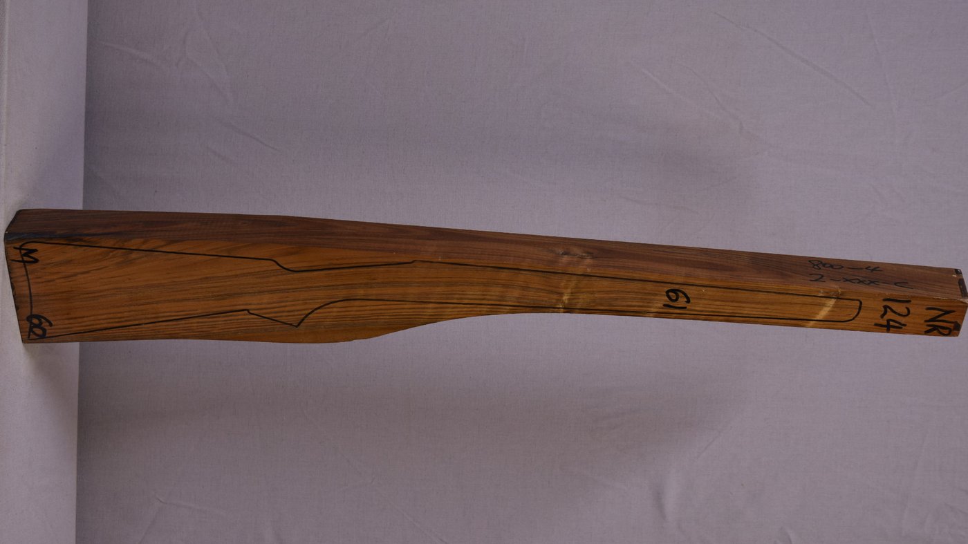 Right side of NR 124 stockwood blank