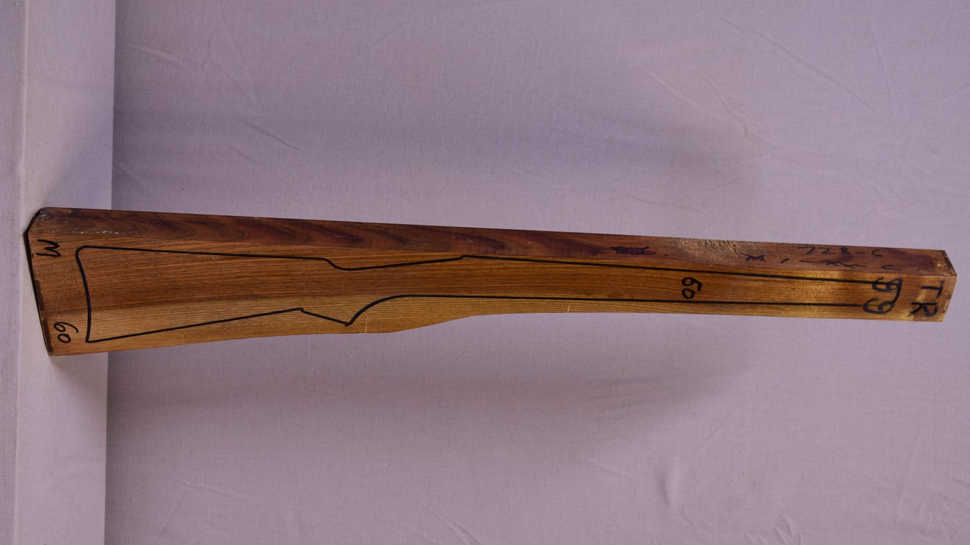 Right side of TR 99 stockwood blank