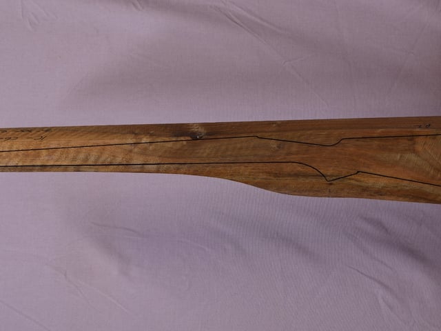 Left side of TR 208 stockwood blank