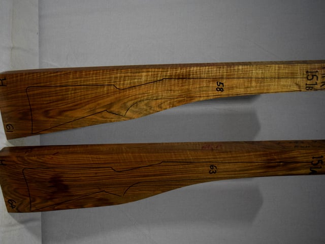 Right side of 151A & 151B stockwood blank