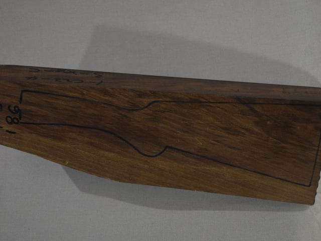 Left side of TS 186 stockwood blank