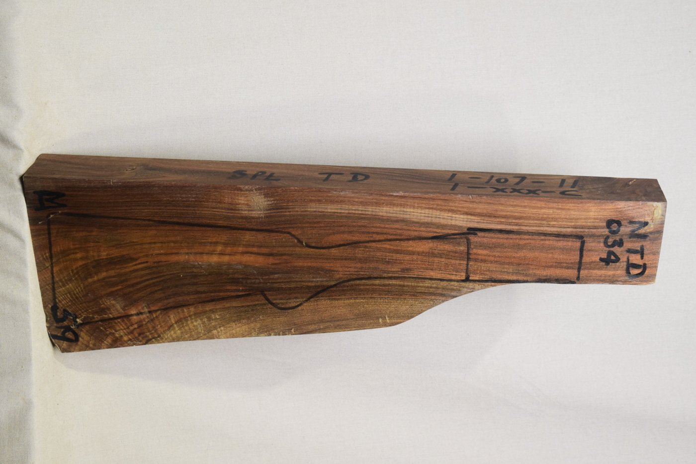 Right side of NTD 034 stockwood blank