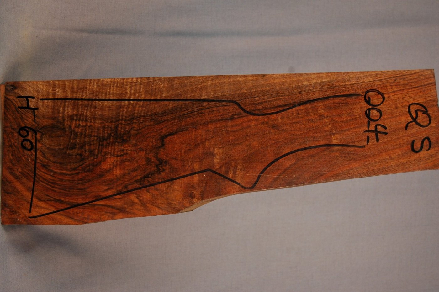 Right side of QS 004 stockwood blank
