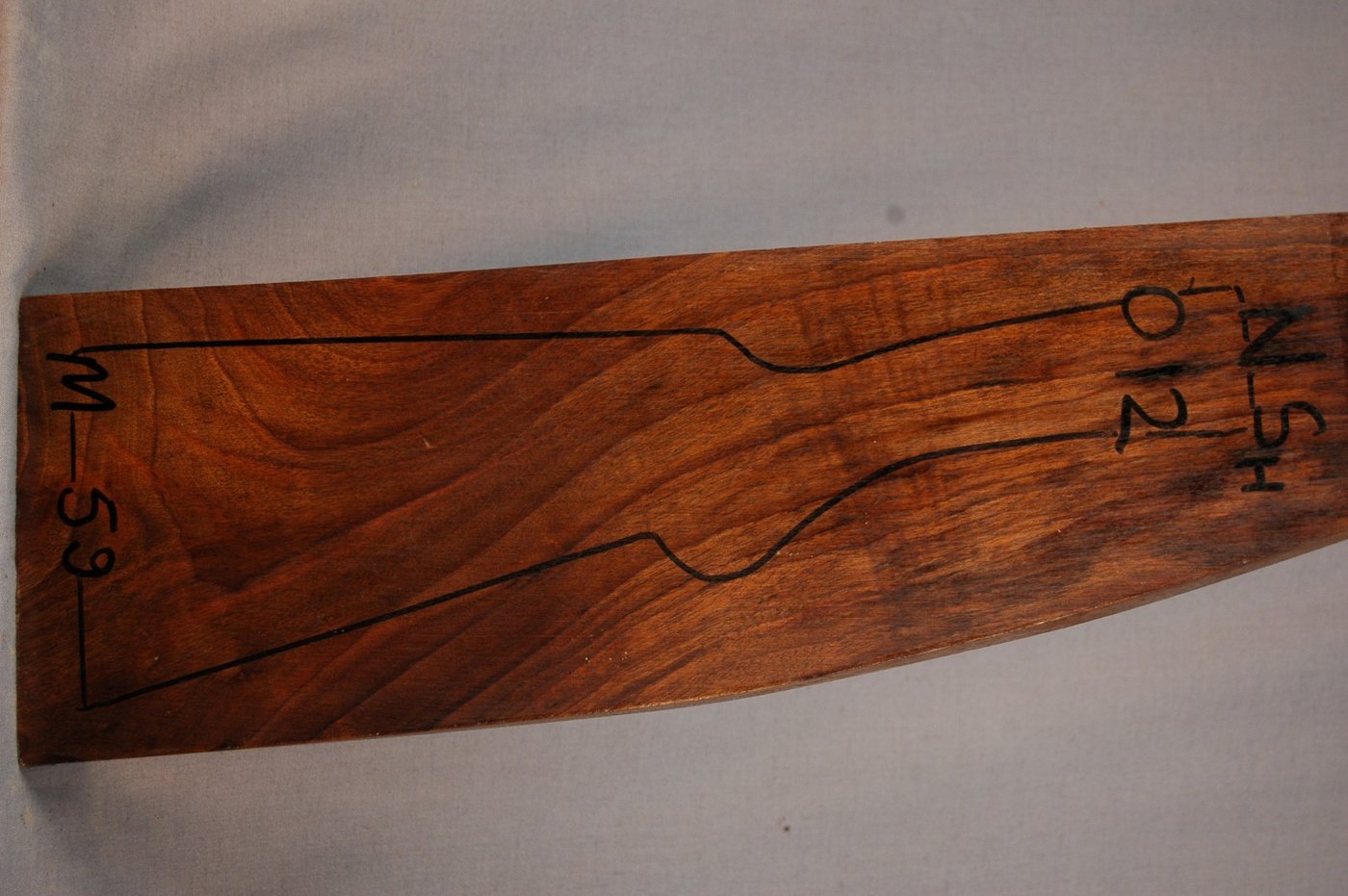 Right side of NS 012 stockwood blank