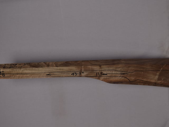 Left side of QM 011 stockwood blank