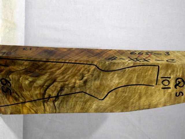 Right side of QS 101 stockwood blank