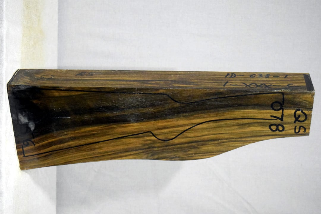 Right side of QS 078 stockwood blank