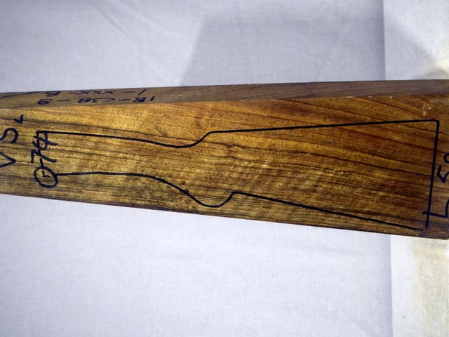 Left side of VS 074 stockwood blank