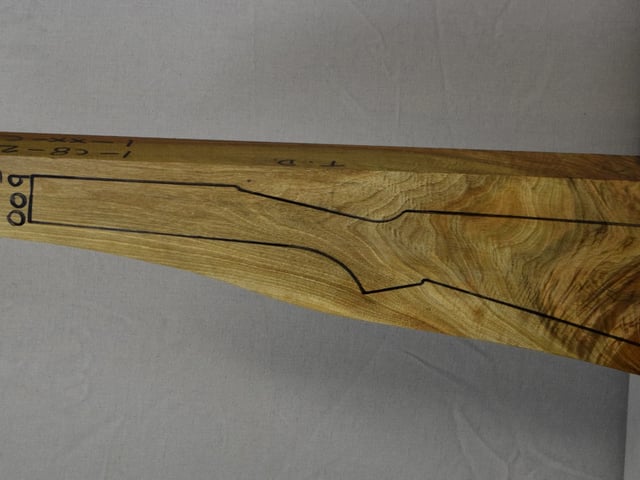 Left side of VTD 009 stockwood blank