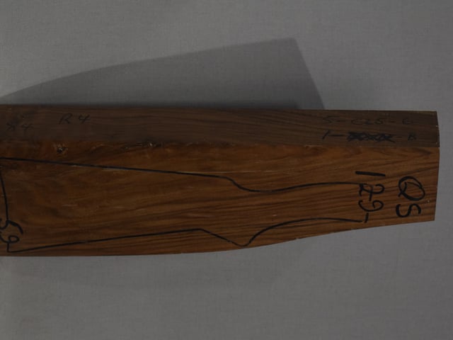 Right side of QS 129 stockwood blank