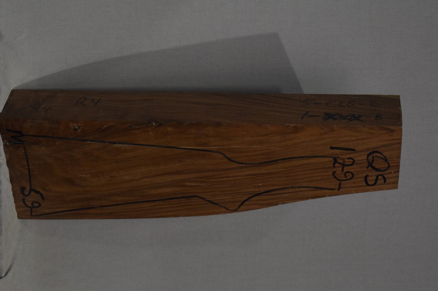 Right side of QS 129 stockwood blank