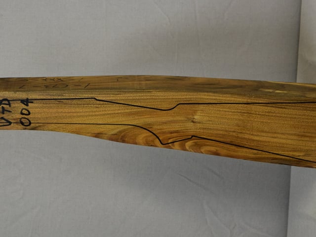 Left side of VTD 004 stockwood blank