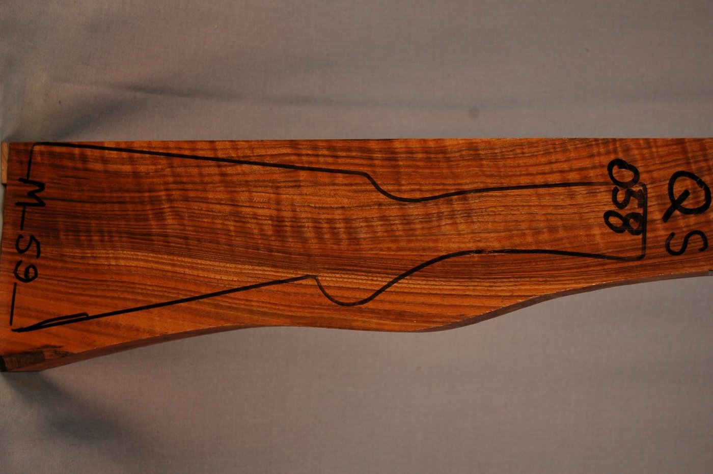 Right side of QS 058 stockwood blank