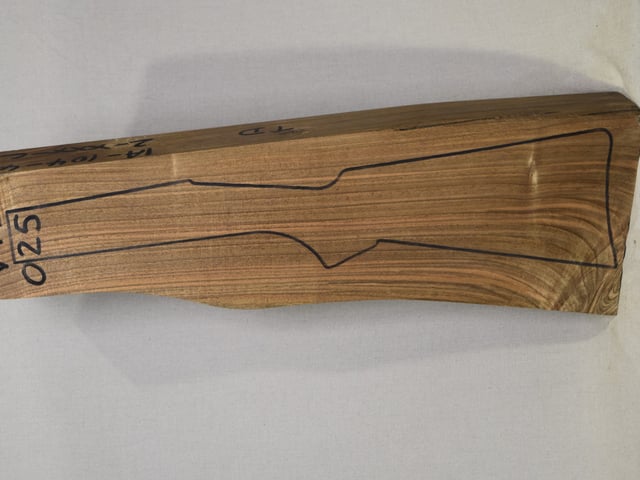 Left side of VTD 025 stockwood blank