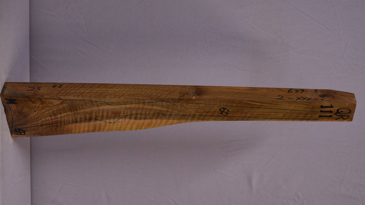 Right side of QR 111 stockwood blank
