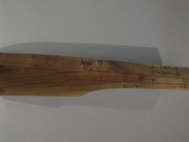 Right side of TR 383 stockwood blank