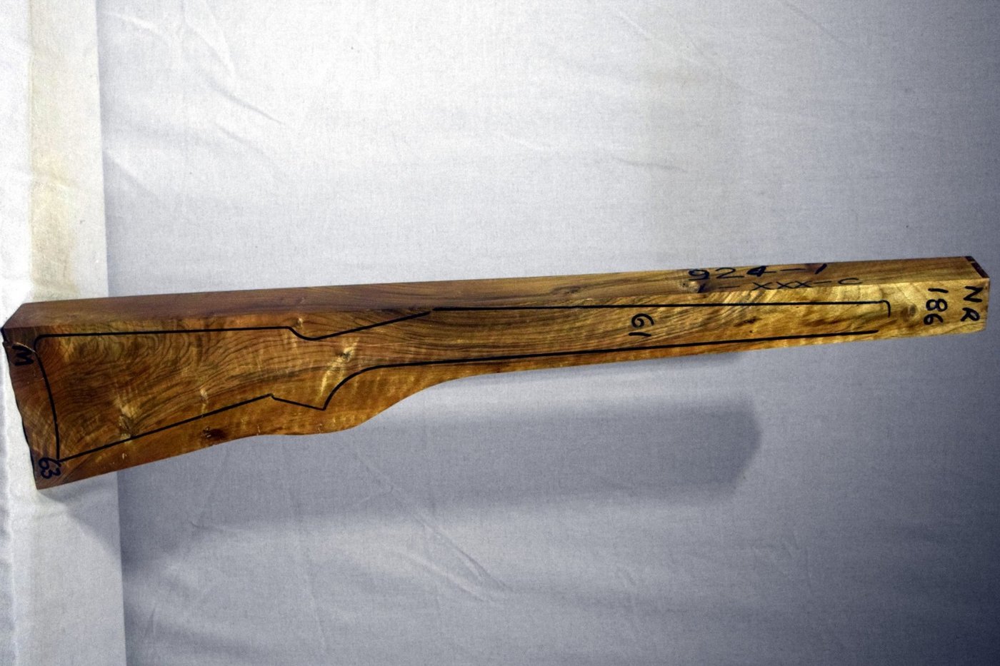 Right side of NR186 stockwood blank