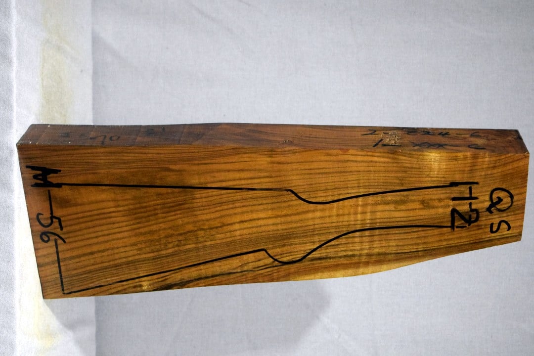 Right side of QS 112 stockwood blank