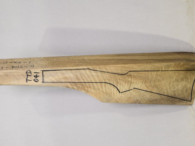 Left side of TTD 041 stockwood blank