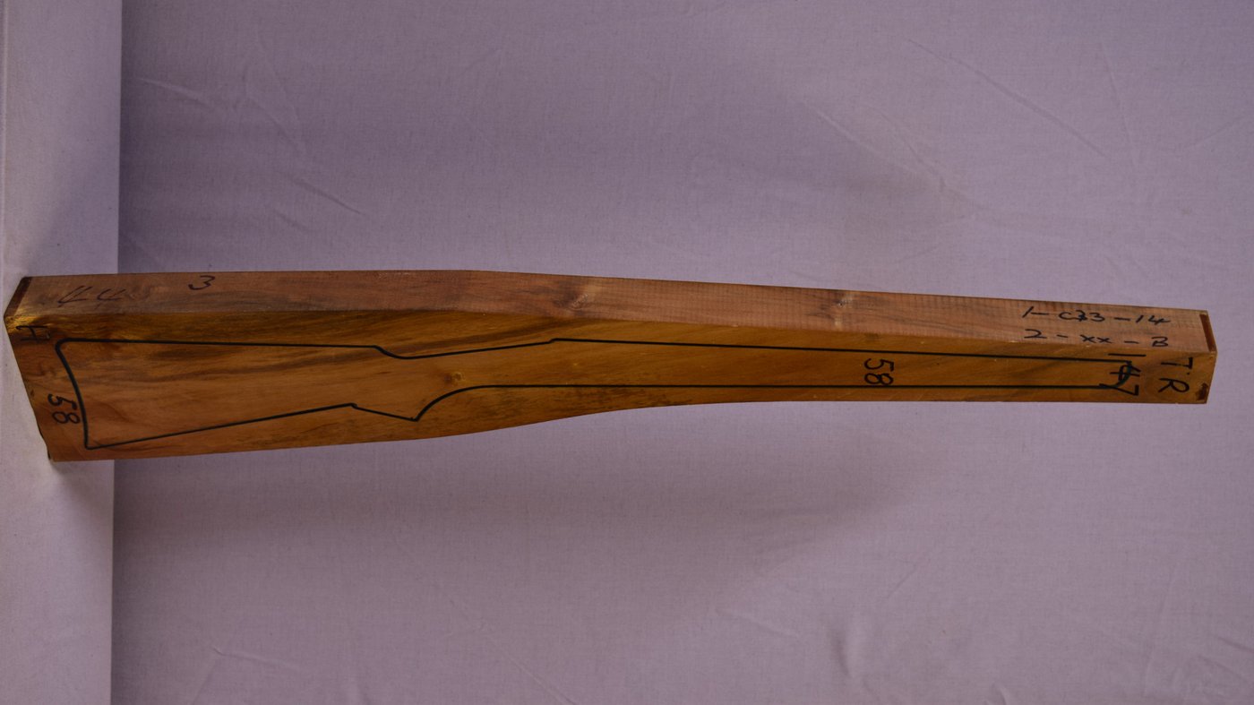 Right side of TR 147 stockwood blank
