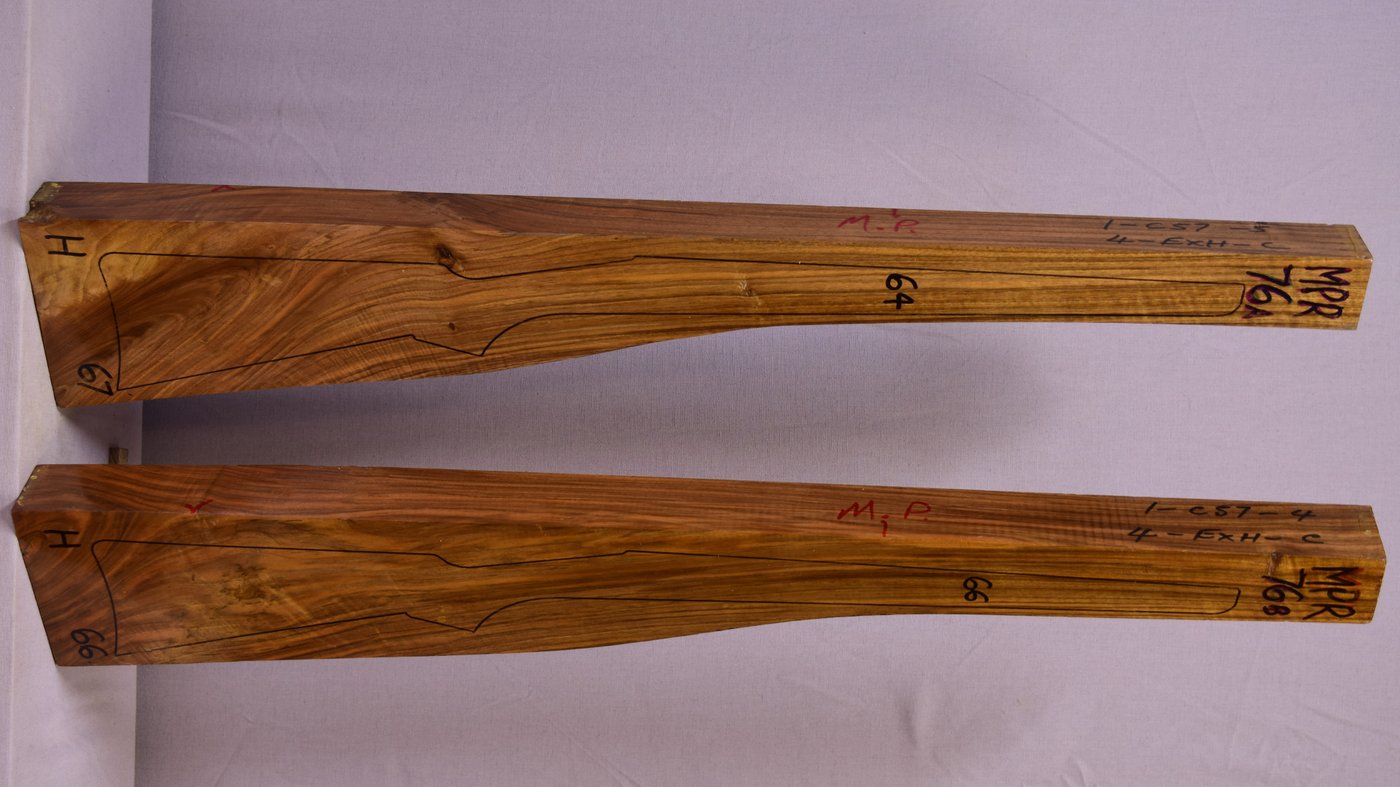 Right side of MPR77A & 77B stockwood blank