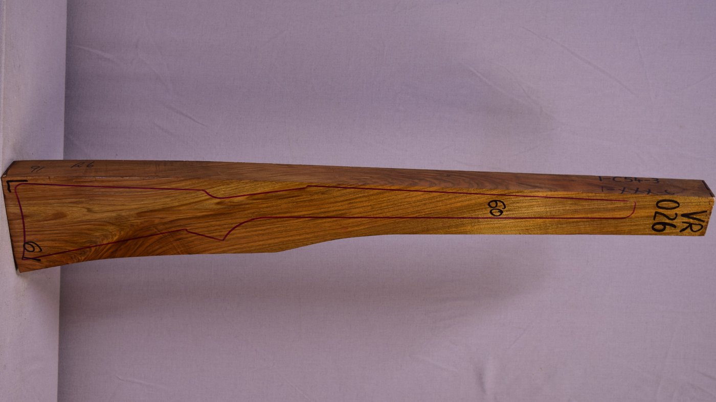 Right side of VR026 stockwood blank