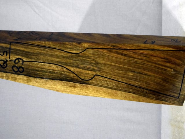 Left side of QS 089 stockwood blank