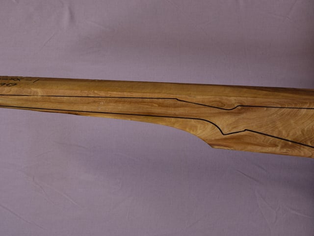 Left side of TR 186 stockwood blank