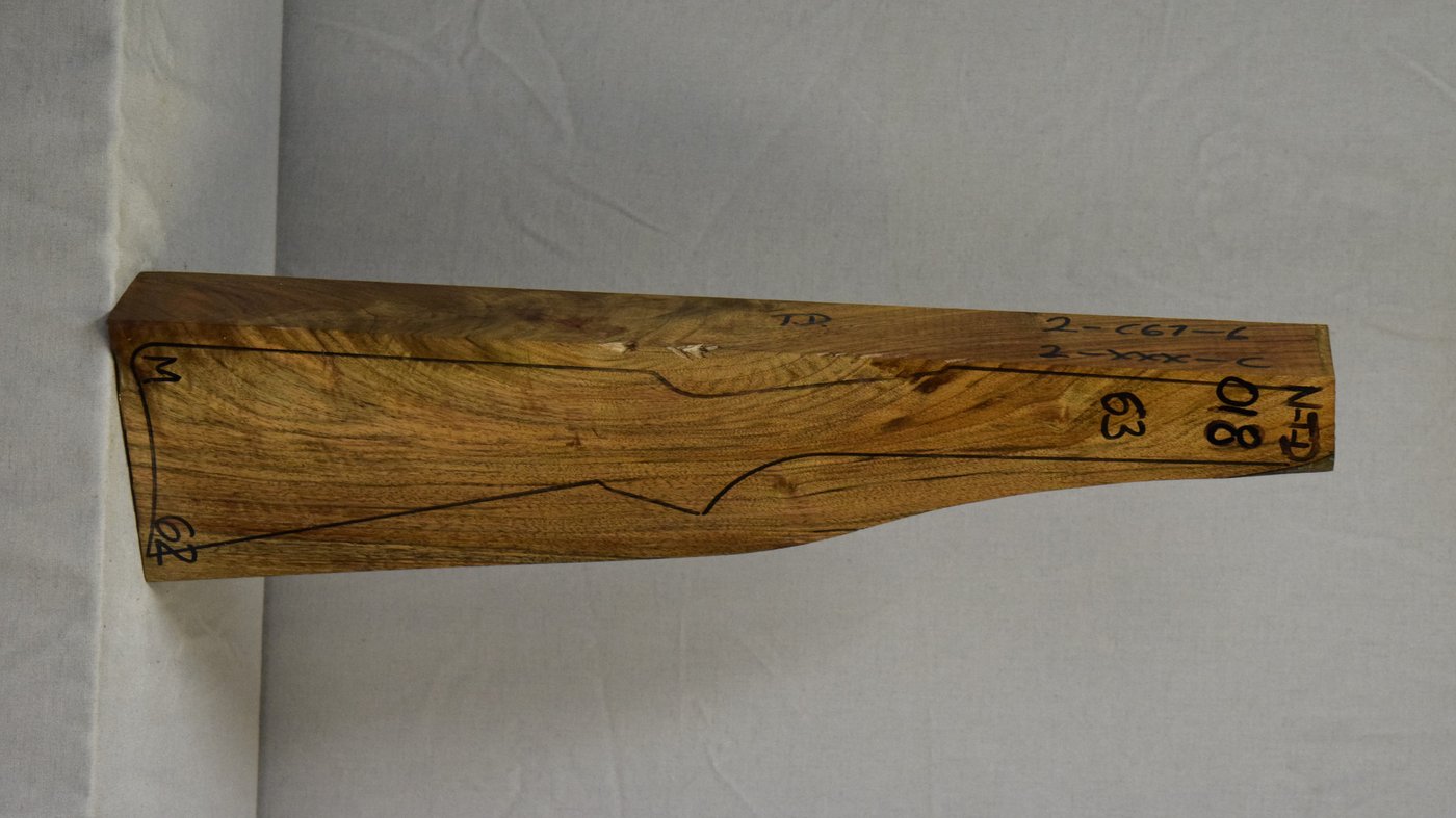 Right side of NTD 018 stockwood blank
