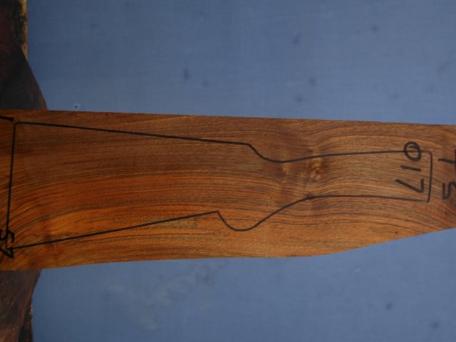 Right side of TS 017 stockwood blank
