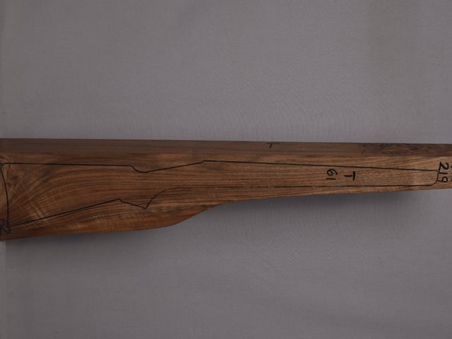 Right side of NR 219 stockwood blank
