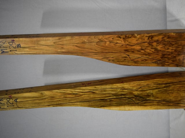 Left side of MPR 129A & 129B stockwood blank