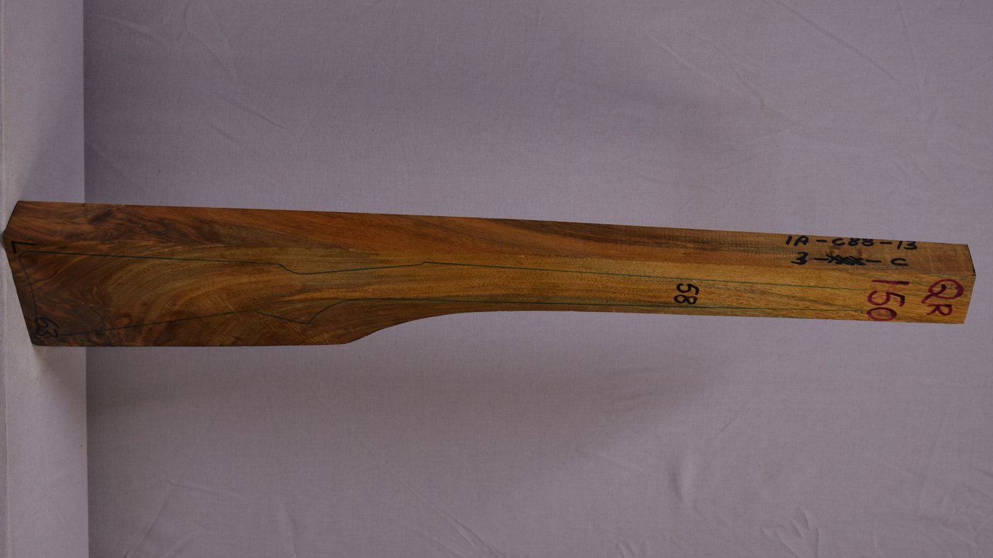 Right side of QR 150 stockwood blank