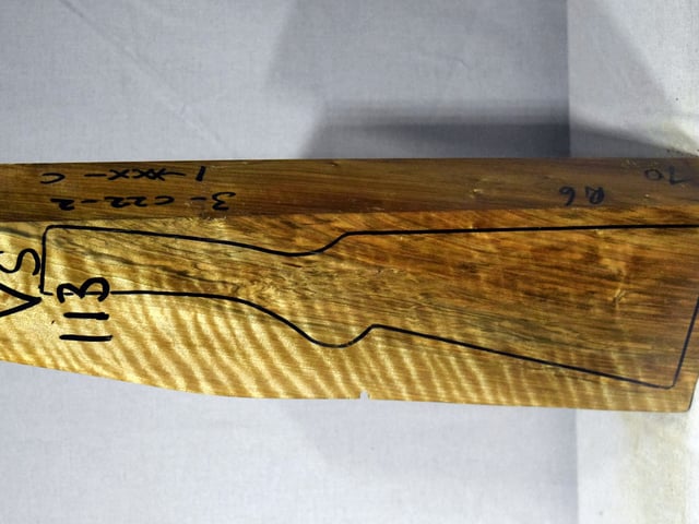 Left side of VS 113 stockwood blank
