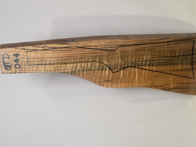 Left side of QTD 044 stockwood blank