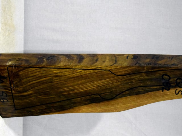 Right side of QS 082 stockwood blank