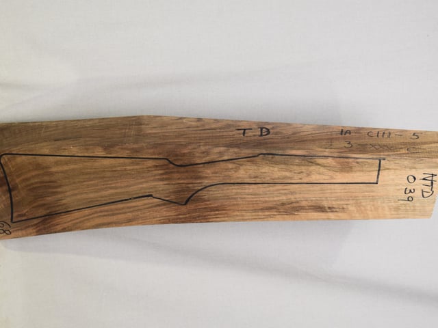 Right side of NTD 039 stockwood blank
