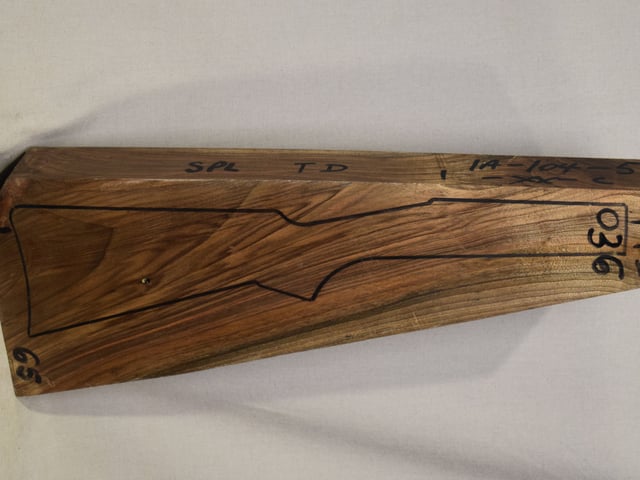 Right side of TTD 036 stockwood blank