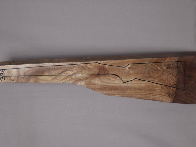 Left side of TR 336 stockwood blank