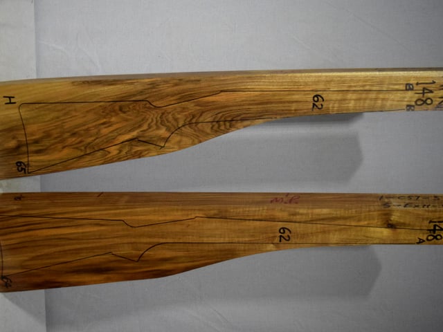 Right side of 148A & 148B stockwood blank
