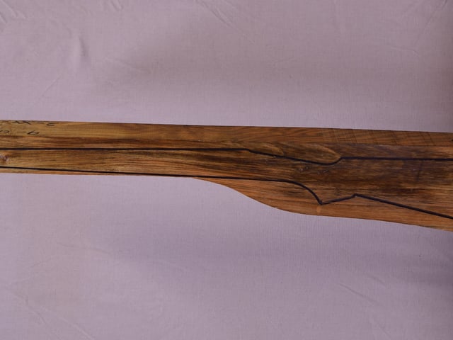 Left side of TR 124 stockwood blank