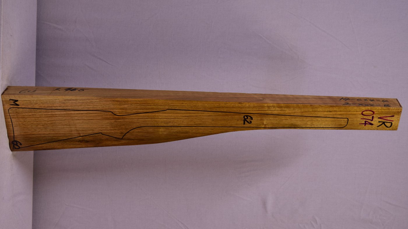 Right side of VR074 stockwood blank