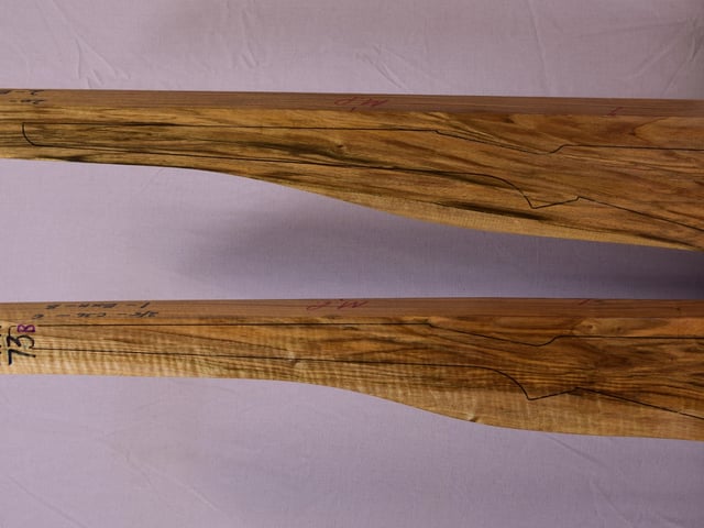 Left side of MPR 73A & 73B stockwood blank