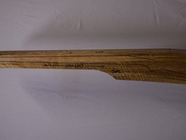 Left side of NM 002 Target stockwood blank