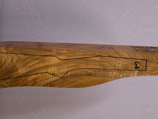 Right side of QTD 027 stockwood blank
