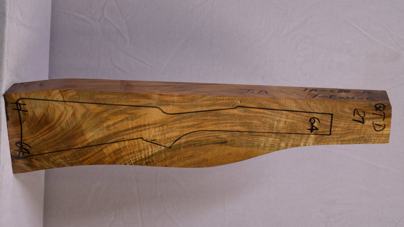 Right side of QTD 027 stockwood blank