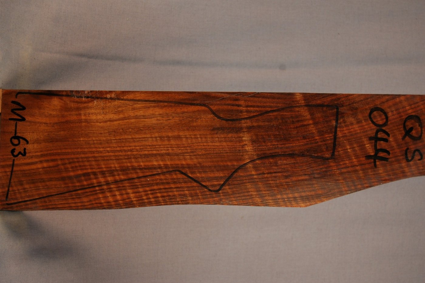 Right side of QS 044 stockwood blank