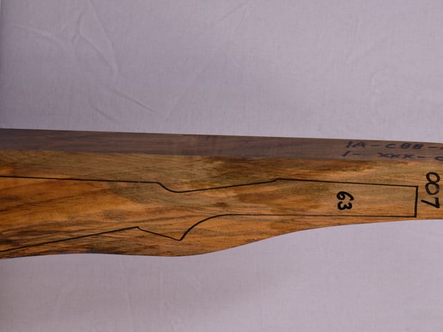 Right side of QTD 007 stockwood blank