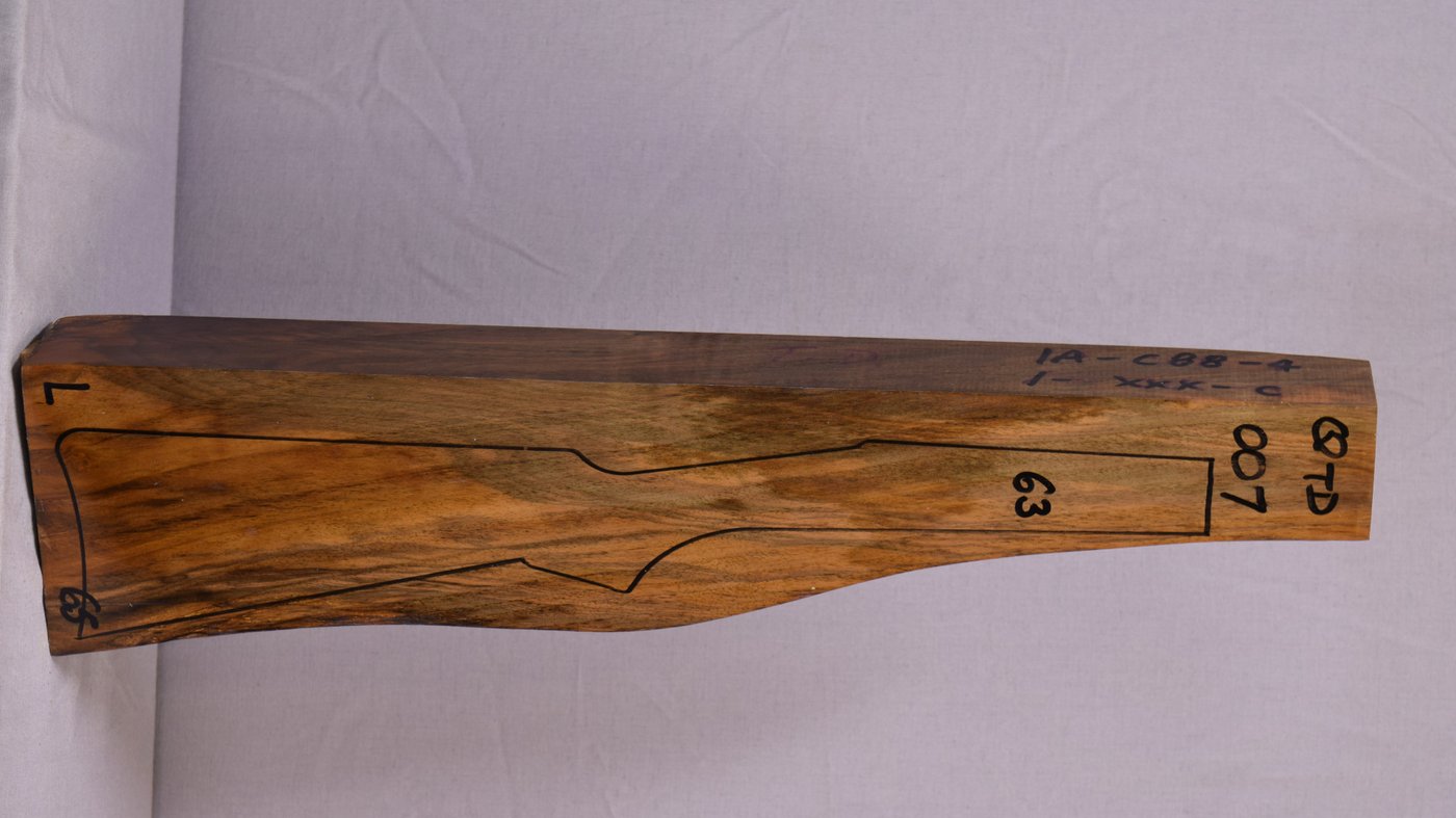 Right side of QTD 007 stockwood blank