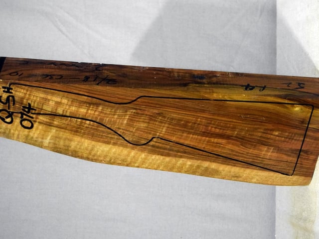 Left side of QS 074 stockwood blank